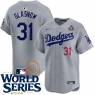 Mens Los Angeles Dodgers #31 Tyler Glasnow Nike Grey Los Angeles Limited Player Jersey