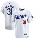 Mens Los Angeles Dodgers #31 Tyler Glasnow Nike Home White Limited Player Jersey