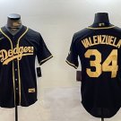 Men's Los Angeles Dodgers #34 Fernando Valenzuela Black Authentic Collection Jersey