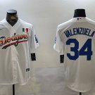 Men's Los Angeles Dodgers #34 Fernando Valenzuela white Authentic Collection Jersey