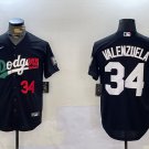 Mens Los Angeles Dodgers #34 Toro Valenzuela Black Mexico 2024 World Series Jersey