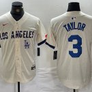 Men's Los Angeles Dodgers Chris Taylor Cream City Stitched Baseball Jersey