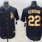Men's Los Angeles Dodgers Clayton Kershaw Black Cool Base Stitched Baseball Jersey
