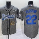 Men's Los Angeles Dodgers Clayton Kershaw Grey Gridiron Cool Baseball Jersey