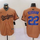 Men's Los Angeles Dodgers Clayton Kershaw Olive Cool Base Limited Stitched Jersey