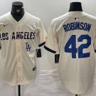 Men's Los Angeles Dodgers Jackie Robinson Cream City Stitched Baseball Jersey