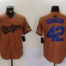 Men's Los Angeles Dodgers Jackie Robinson Olive Cool Base Limited Stitched Jersey