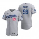 Men's Los Angeles Dodgers Joe Kelly Flex Baseball Jersey Gray
