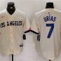 Men's Los Angeles Dodgers Julio Ur&Atilde;&shy;as Cream Stitched Baseball Jersey