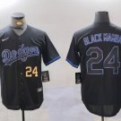 Men's Los Angeles Dodgers Kobe Bryant Black Mamba Lights Out Black Jersey
