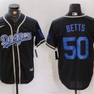 Men's Los Angeles Dodgers Mookie Betts Black Cool Baseball With Patch Jersey