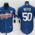 Men's Los Angeles Dodgers Mookie Betts Blue Mexico Cool Base Jersey