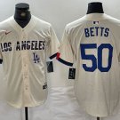 Men's Los Angeles Dodgers Mookie Betts Cream City Stitched Baseball Jersey