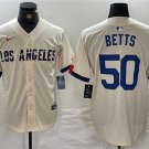 Men's Los Angeles Dodgers Mookie Betts Cream Stitched Baseball Jersey