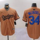 Men's Los Angeles Dodgers Toro Valenzuela Olive Cool Base Limited Stitched Jersey