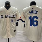 Men's Los Angeles Dodgers Will Smith Cream City Stitched Baseball Jersey