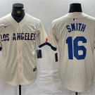Men's Los Angeles Dodgers Will Smith Cream Stitched Baseball Jersey