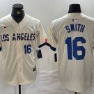 Men's Los Angeles Dodgers Will Smith Number Cream 2024 City Jersey