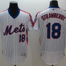 Men's Mets Darryl Strawberry White Cooperstown Flex Baseball Jersey