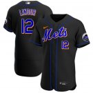 Mens Mets Francisco Lindor Flex Baseball Jersey Black