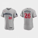Mens Minnesota Twins Max Kepler 2023 Gray Pinstripe Authentic Player Jersey