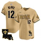 Men's New Orleans Saints Chris Olave Gold Cool Base Stitched Baseball Jersey