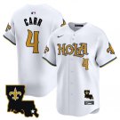 Men's New Orleans Saints Derek Carr White Cool Base Stitched Baseball Jersey