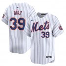 Men's New York Mets Edwin Diaz White 2024 Home Stitched Jersey