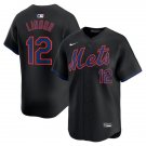 Mens New York Mets Francisco Lindor 2024 Black Alternate Limited Jersey