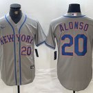 Men's New York Mets Pete Alonso Grey Stitched Baseball Jersey