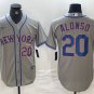 Men's New York Mets Pete Alonso Grey Stitched Baseball Jersey