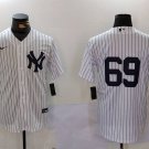 Men's New York Yankees #69 Manny Fresh White Cool Base Stitched Baseball jersey