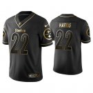 Men & Youth #22 Najee Harris Pittsburgh Steelers Black Golden Edition Jersey