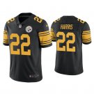 Men & Youth #22 Najee Harris Pittsburgh Steelers Color Rush Limited Black Jersey