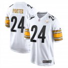 Men & Youth #24 Joey Porter Jr. Pittsburgh Steelers White Game Jersey