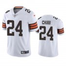 Men & Youth #24 Nick Chubb Cleveland Browns Color Rush Limited White Jersey