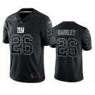 Men & Youth #26 Saquon Barkley New York Giants Black Reflective Limited Jersey