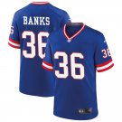 Men & Youth #36 Deonte Banks New York Giants Stitched Blue Game Jersey