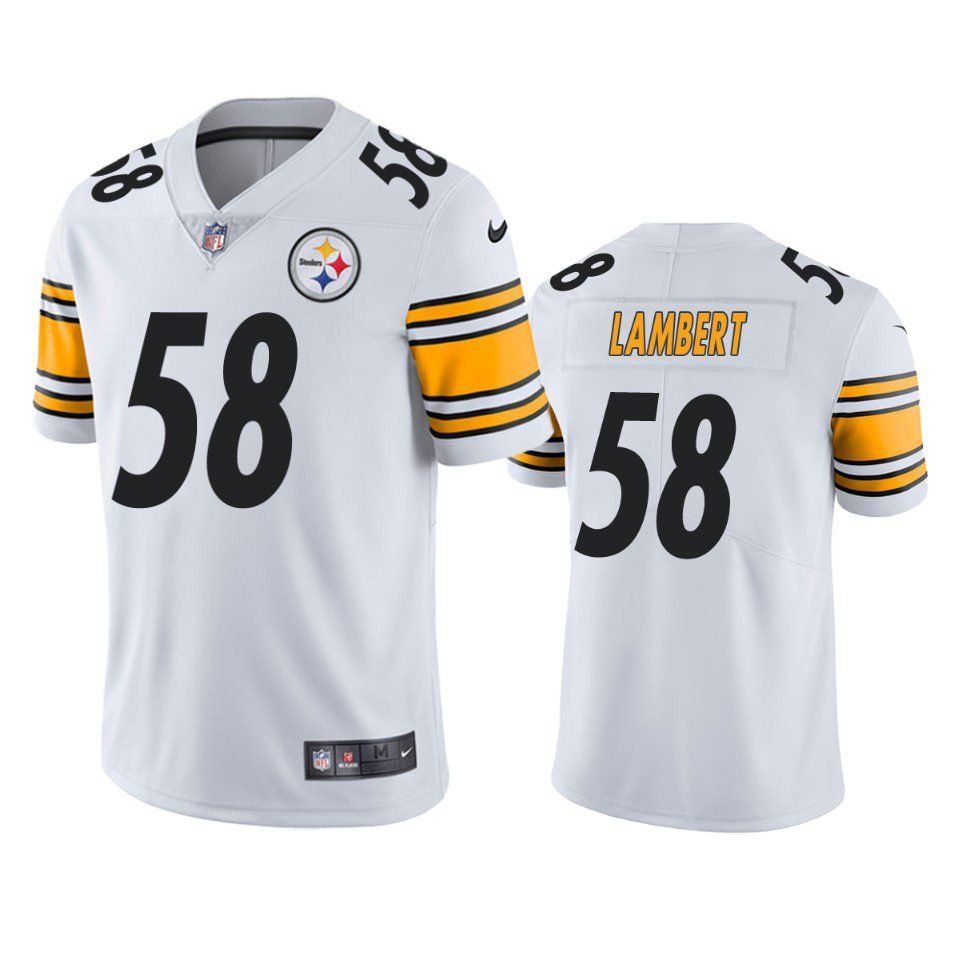 Men & Youth #58 Jack Lambert Pittsburgh Steelers Color Rush Vapor Limited White Jersey