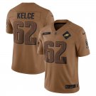 Men & Youth #62 Jason Kelce Philadelphia Eagles 2023 Salute to Service Brown Jersey