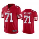 Men & Youth #71 Trent Williams San Francisco 49ers Color Rush Vapor Limited Red Jersey