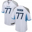 Men & Youth #77 Peter Skorons Tennessee Titans White Game Jersey