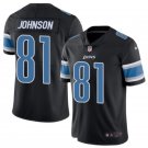 Men & Youth #81 Calvin Johnson Detroit Lions Color Rush Limited Black Jersey