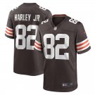 Men & Youth #84 Mike Harley Jr. Cleveland Browns Game Brown Jersey