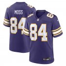 Men & Youth #84 Randy Moss Minnesota Vikings Game Purple Jersey