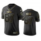 Men & Youth #87 Travis Kelce Kansas City Chiefs Black Golden Edition Jersey