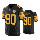 Men & Youth #90 T.J. Watt Pittsburgh Steelers Color Rush Limited Black Jersey__1982