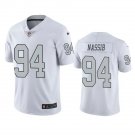 Men & Youth #94 Carl Nassib Raiders Color Rush Limited White Jersey__2089
