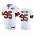 Men & Youth #95 Myles Garrett Cleveland Browns Color Rush Limited White Jersey