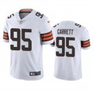 Men & Youth #95 Myles Garrett Cleveland Browns Color Rush Limited White Jersey__2284